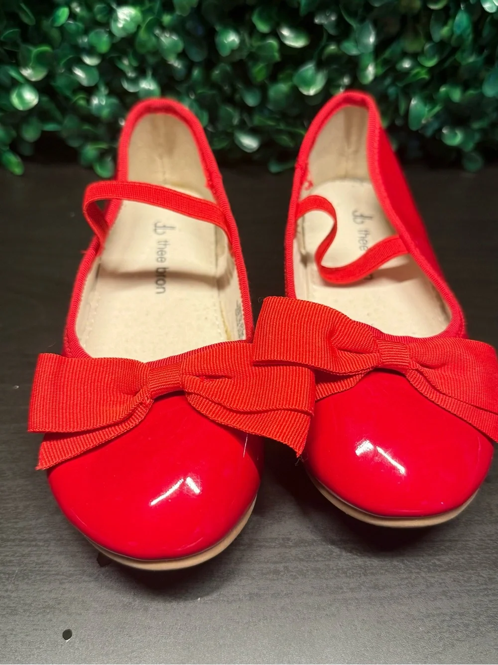 Girls' Red Patent Bow Mary Jane Flats